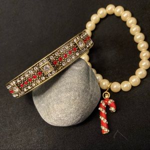 MISSING ONE STONE Heidi Daus Candy Cane Bracelet